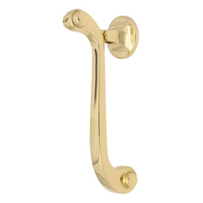 Afit Polished Brass Scroll Door Knocker 135mm from B&Q