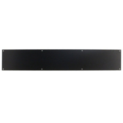 Afit Black Door Kickplate Kick Plate 838 X 150 X 1.2mm Matt Black from B&Q