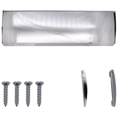 Afit Polished Chrome Inner Letter Box Tidy 400 X 127mm from B&Q