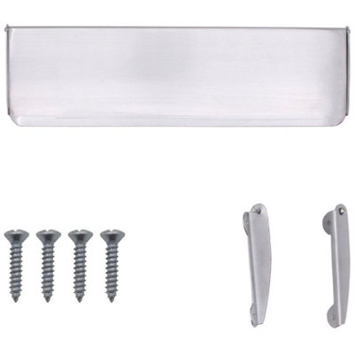 Afit Satin Chrome Inner Letter Box Tidy 400 X 127mm from B&Q