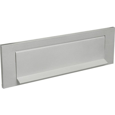 Afit Satin Aluminium Letter Plate 250 X 75mm from B&Q