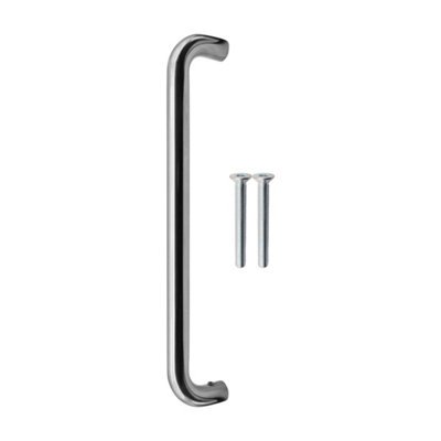 Afit Door Pull Handle300 X 19mm Commerical Door Pull D Handle Polished Stainless Steel For SchoolsOfficesShops & More from B&Q