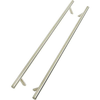 Afit Satin Stainless Steel Guardsman Pull HandlesOffset Back To Back Fix 1200 X 32mm from B&Q