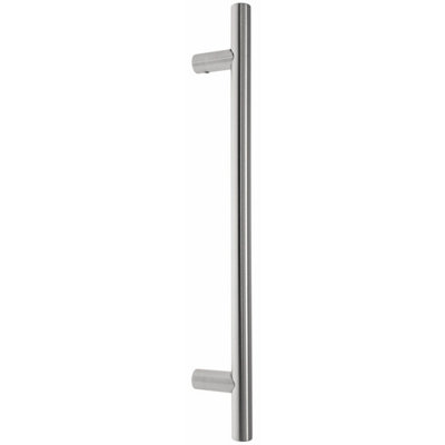 Afit Satin Stainless Steel Guardsman T-Bar Pull HandlesBolt Fix 400mm X 25mm 300mm C/c from B&Q