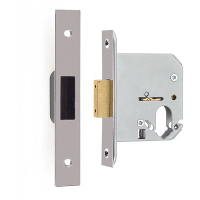 Afit Satin Chrome Oval Profile Deadlock76mm Case 57mm Backset