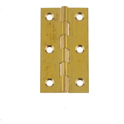 B&Q -  Polished Brass Solid Drawn Cabinet Hinge 63 X 35 X 1.5mm Pair