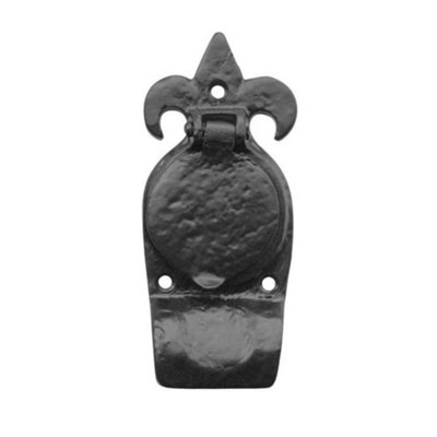 Afit Black Antique Iron Fleur De Lys Rim Cylinder Pull 123 X 42mm from B&Q