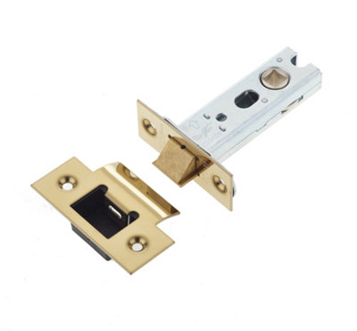 Afit Pvd Brass Bolt Through Tubular Latch Fire Rated76mm Case 57mm Backset