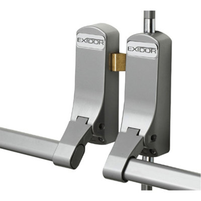 Afit Double Door Panic Bolt Set Escape Exit Panic Door Silver from B&Q