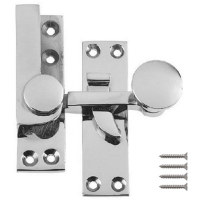 Afit Polished Chrome Quadrant Arm Sash Window Fastener 70mm from B&Q