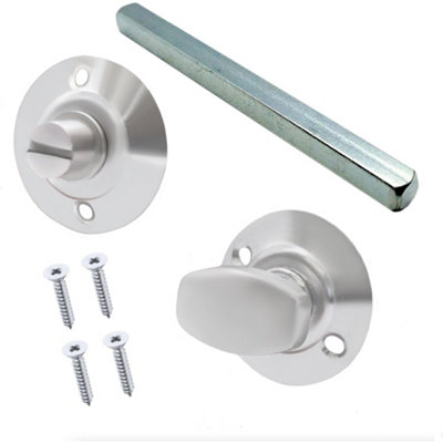 Afit Satin Chrome Bathroom Turn And Release 5mm Spindle from B&Q