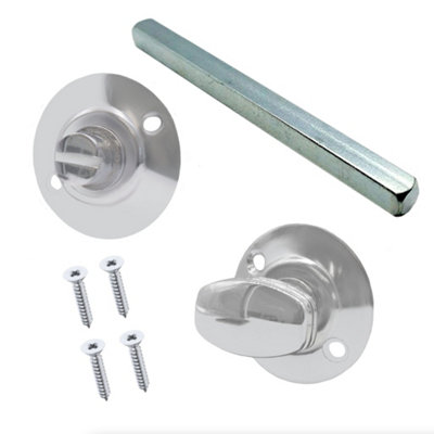 Afit Polished Chrome Ringed Bathroom Turn And Release 5mm Spindle from B&Q