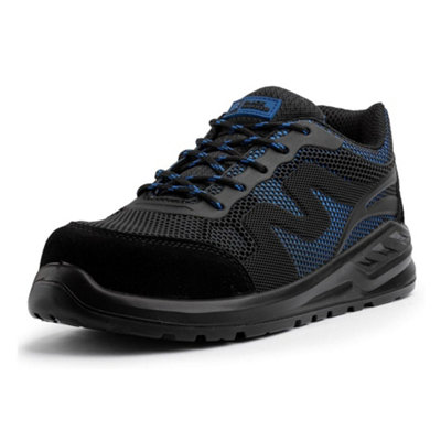 Black Hammer Mens Safety Trainers With Steel Toe And Midsole Comfortable Protective Work Shoes Non-Slip Workwear S1p Src Mike (10 Uk) Size 10