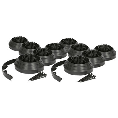 Harbour Housewares Lawn Edging 100M X 4Cm Black Plastic Garden Border With 400 PegsFlexible & Cut-To-Fit from B&Q