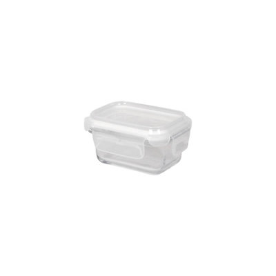 Harbour Housewares 150Ml Glass Food Storage Container With Lid - Reusable Airtight Meal Prep Tubs Microwave And Freezer Safe White