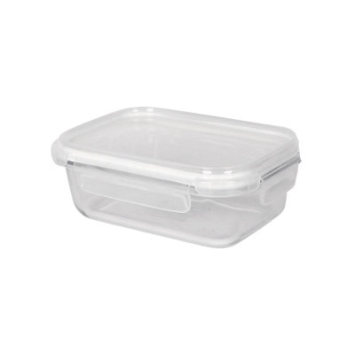 Harbour Housewares 640Ml Glass Food Storage Container With White LidReusable Airtight Meal Prep Tubs Microwave And Freezer Safe from B&Q