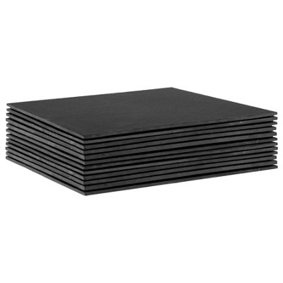 B&Q -  Square Slate PlacematsSet Of 12 Natural Stone Smooth Edge Slate Dinner Mats Dinnerware Plate Placemats 33Cm - Image 5
