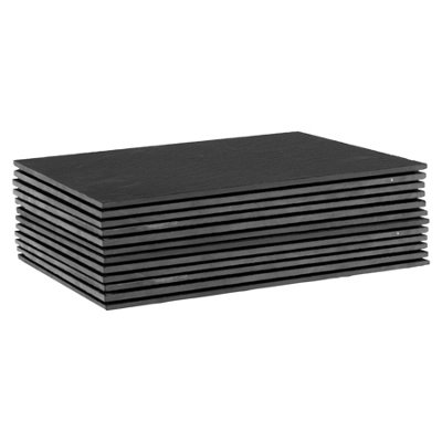 Argon Tableware 12X Linea Slate PlacematsRectangular Natural Stone Smooth Edge Slate Dinner Mats Dinnerware Plate Placemats from B&Q
