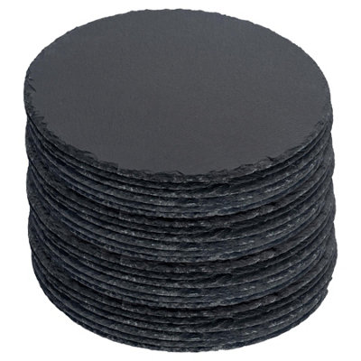 Tableware Round Slate Placemat 30Cm 24 Pack - Size: 1 X 30 X 30Cm - Wilko Natural Argon - Image 5
