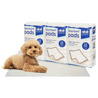 Harbour Housewares Puppy Training Pads - 60cm x 60cm - Pack of 75 - White - Absorbent & Waterproof - Image 5