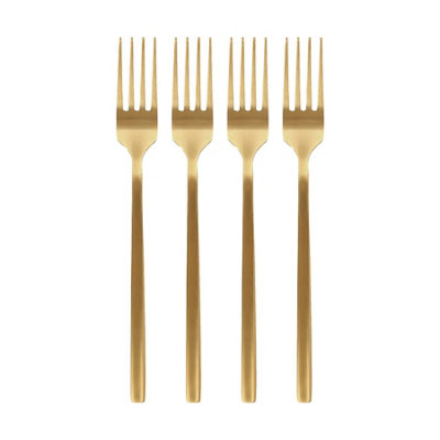 Argon Tableware Stainless Steel Dinner Forks19.5CmGoldPack Of 4 from B&Q