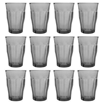 B&Q -  Picardie Highball Glasses360MlGreyPack Of 12
