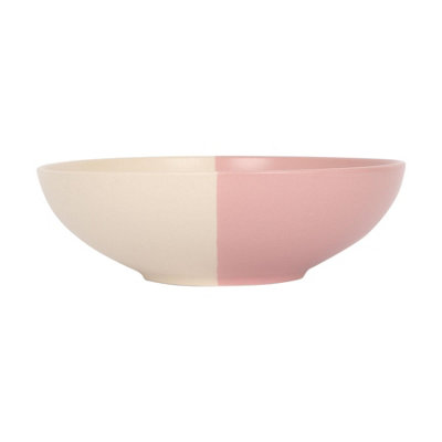 Nicola Spring Dipped Stoneware Pasta Bowl20.5CmDusty Pink from B&Q