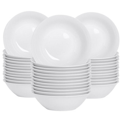 Argon Tableware 18Cm White Cereal Bowls Set Of 36Durable BreakfastSoupRamen & Dessert Bowls7Inch Everyday Crockery from B&Q