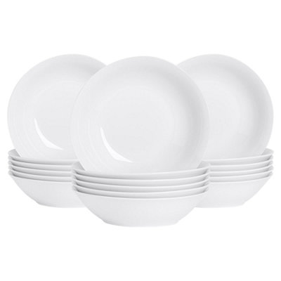 Argon Tableware 25.5Cm White Pasta Bowls Set Of 1810Inch Dinner Bowl Set Serving Noodle BowlsDishwasher & Microwave Safe from B&Q