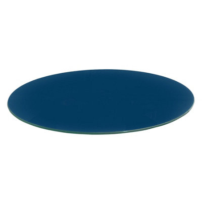 Harbour Housewares Round Glass Chopping Board - 30Cm - Hague Blue