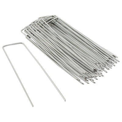 Harbour Housewares U-Shaped Weed Control Membrane Pegs6" (150mm)Pack Of 200 from B&Q