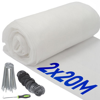Harbour Housewares 30Gsm Plant Fleece Frost Protection Set2M X 20M (2 Rolls)Horticultural Winter Wrap Cover Protector from B&Q