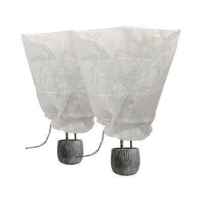 B&Q -  Plant Fleece Frost Protection Covers With Drawstring80Cm X 100CmPack Of 2