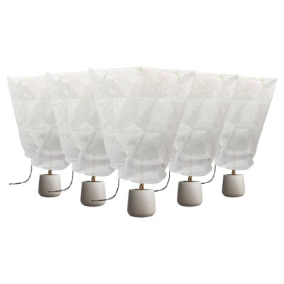 Harbour Housewares Plant Fleece Frost Protection Covers With Drawstring80Cm X 120CmPack Of 5 from B&Q