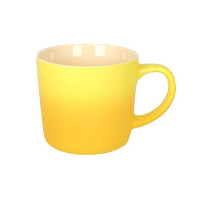 Argon Tableware 330Ml Ombre Coffee MugYellowGlazed New Bone China Tea Mug Vegan Friendly Stoneware Ceramic Cup from B&Q
