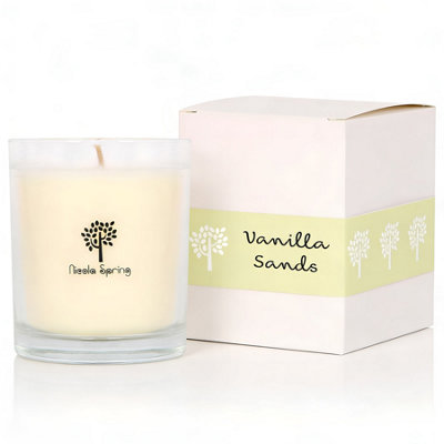 Nicola Spring Vanilla Sands Scented Candle160G 28H Natural Single Wick Soy Wax Aromatherapy Candle Home Fragrance from B&Q