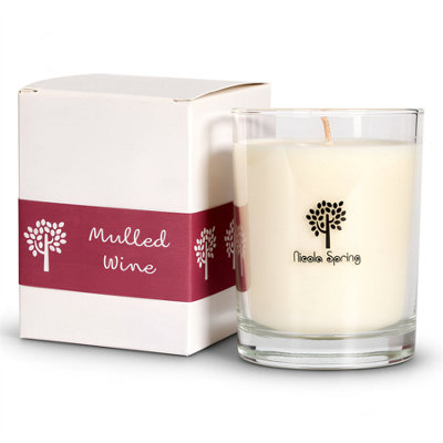 Nicola Spring Mulled Wine Scented Candle160G 28H Natural Single Wick Soy Wax Aromatherapy Candle Home Fragrance from B&Q