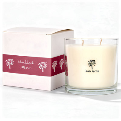Nicola Spring Mulled Wine Scented Candle400G 28H Natural Single Wick Soy Wax Aromatherapy Candle Home Fragrance from B&Q
