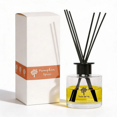 Nicola Spring Pumpkin Spice Scented Reed Diffuser200MlAromatherapy 8 Sticks Air Freshener Home Fragrance from B&Q