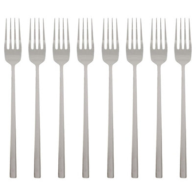 Argon Tableware Stainless Steel Dinner Forks19.5CmSilverPack Of 8 from B&Q