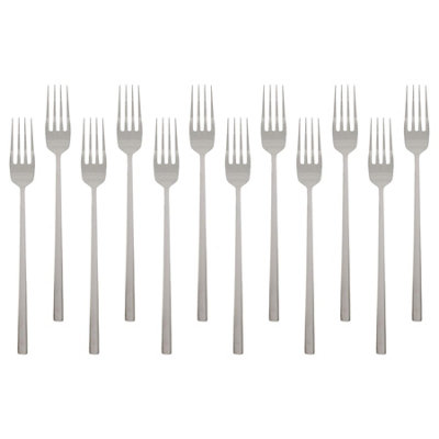 Argon Tableware Unisex Silver Stainless Steel Dinner Forks - 19.5Cm - Pack Of 12 In - Image 3