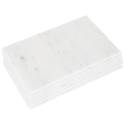 Tableware Rectangle Marble Placemat 40 X 30Cm 6 Pack White Argon - Image 8