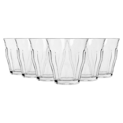 Argon Tableware Light Fluted Water Glasses - Pack Of 6 210Ml