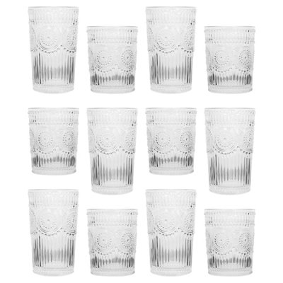 Argon Tableware Amore Glass Tumbler Set - 12 Piece - Clear - 300ml & 350ml - Image 6