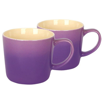 Argon Tableware 330ml Purple Ombre New Bone China Mugs - Pack of 2 - Image 4