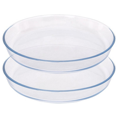 Argon Tableware Round Glass Oven Dishes - 32Cm X 32Cm - Pack Of 2