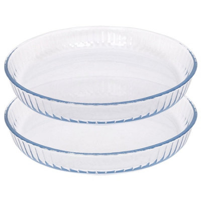 Argon Tableware Round Glass Oven Dish - 32cm - Pack of 2 - Clear - Image 3