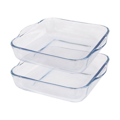 Argon Tableware Square Glass Oven Dishes24Cm X 21CmPack Of 2 from B&Q