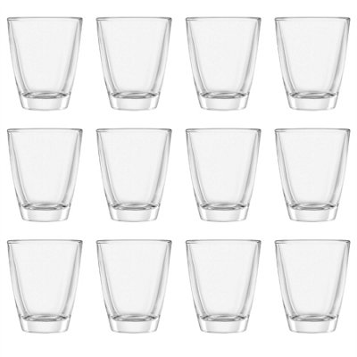 Argon Tableware 30Ml Wide Shot Glasses12X Small Vodka Tequila Jelly Cocktail Mini Dessert Party Drinking Glass Cups Set from B&Q