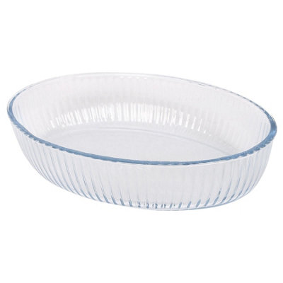 Argon Tableware Oval Glass Oven Dish35 X 24CmOptical Baking Casserole Lasagne Roasting Roaster Cooking Tray Bowl from B&Q